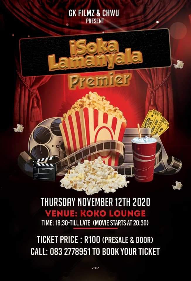 MsLoti_P's tweet photo. 📢📢📢📢📢📢📢📢📢📢📢
SECUNDA STAND UP‼️

iSoka Lamanyala premiers Thursday 12 November 2020.

📌Venue: Koko Lounge
🕡Movie time: 20h30pm
🎫Tickets: R100 (Presale and at the door)
Doors open at 18h30pm until late 

For more info DM @_MrBong
Call 083 2778 951 

DO NOT MISS OUT💃🏾 https://t.co/iuNbIeGMAJ