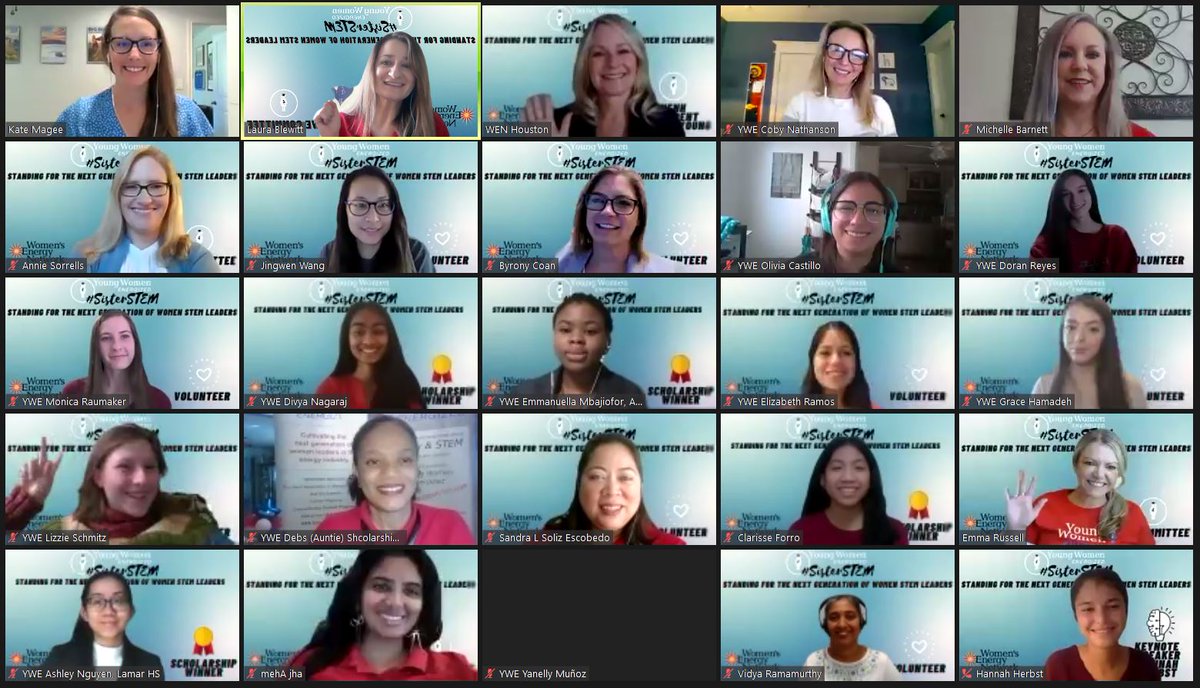 YWEHouston's tweet photo. The #YoungWomenEnergized 2020 team is ready for #SISTERSTEM!! Join us at 10am CT! https://t.co/3rDktmQFMp https://t.co/tecWfZsPed
