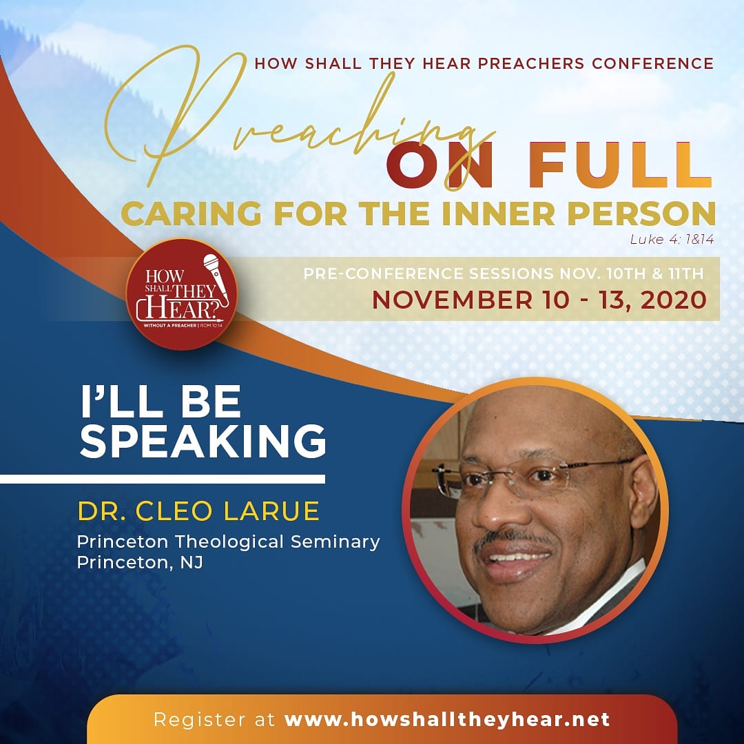 Joining us at How Shall They Hear Preaching Conference 2020 lecturer Dr. Cleo LaRue, Professor of #Homiletics, #PrincetonTheological
Seminary. Register Soon!
howshalltheyhear.net
#HSTH2020 #homiletics <a href="/PTSBTLI/">Princeton Sem BTLI</a> <a href="/ptseminary/">Princeton Seminary</a> <a href="/Princeton/">Princeton University</a>