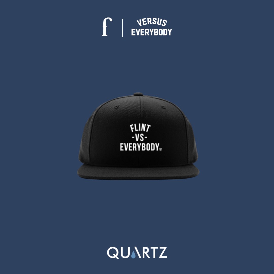 DrinkQuartz's tweet photo. Quartz is proud to announce the FlintVsEverybody campaign. 
 
A portion of proceeds from each purchase will go toward water-related causes in Flint and other cities through Quartz’s donor-advised fund. https://t.co/WtXpeQnGV5