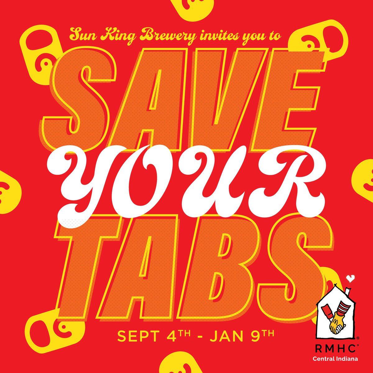 SunKingBrewing's tweet photo. Have you been saving your tabs for our Save Your Tabs Fall/Winter Challenge?
All collect tabs will be weigh, rewarded with Sun King gift cards, and will be turned into our partners at the @RMHCCIN once the challenge is over.
#DoGoodOften #SaveYourTabs #SunKingBrewery #RMCCIN https://t.co/bMDZuyxH4D