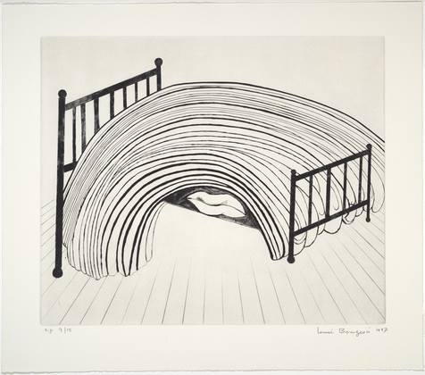 Louise Bourgeois, Bed #1, 1997. Drypoint and engraving