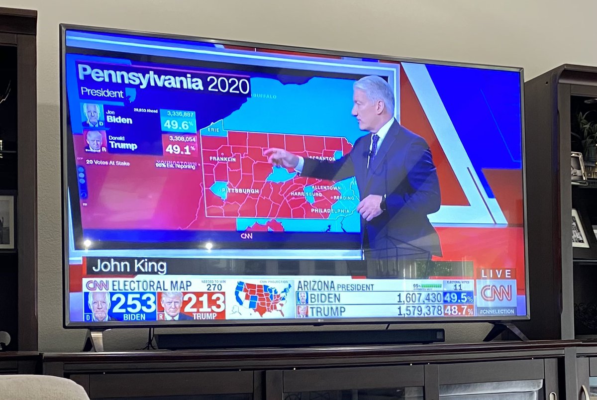 CBECKTV's tweet image. I’m starting to think @JohnKingCNN and @wolfblitzer don’t sleep. #ElectionWeek #itssaturdayright