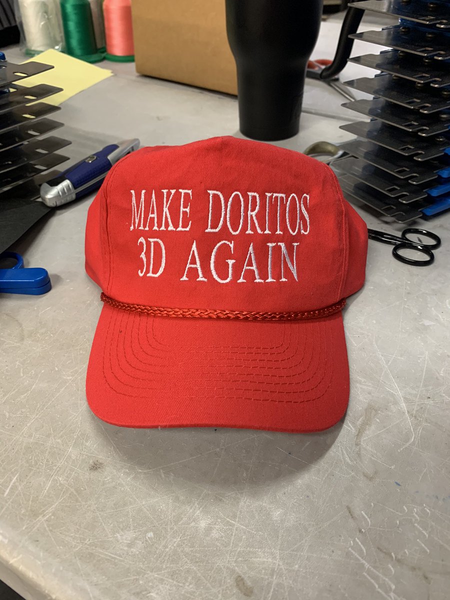 awthumaustin's tweet photo. @MaximumCortez @joeynoelle @JoeBiden @KamalaHarris @McDonalds @tacobell No joke, I made this hat at work like two years ago. https://t.co/IDMoiEP72Y