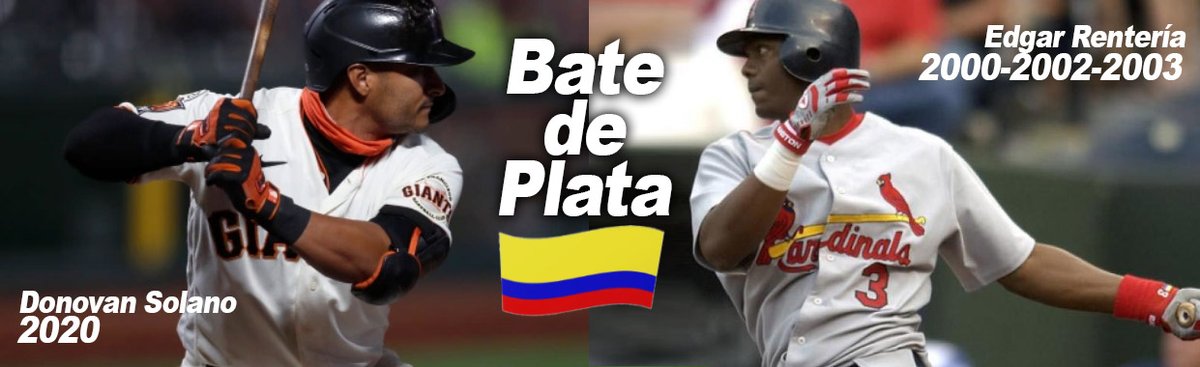 Colombia tiene 4 Bates Dorados - Donovan Solano de los Gigantes de San Francisco se llevó los honores al ganar el Bate de Plata 2020, uniéndose a su ilustre compatriota, Edgar Rentería, quien lo obtuvo en 3 oportunidades con Cardenales de San Luis. mailchi.mp/9b5cb2af8830/b…