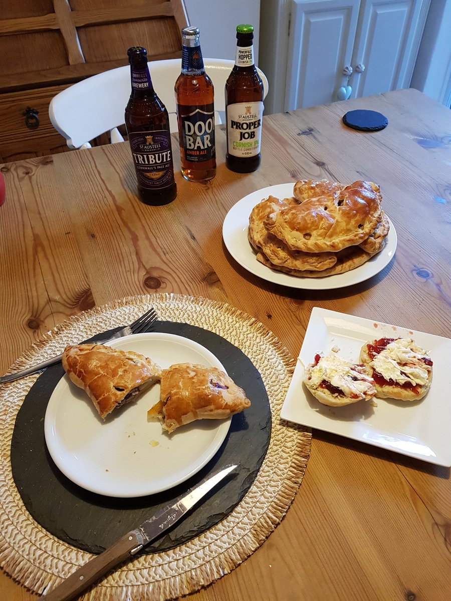MagicSurfaceFix's tweet photo. Em and I were due to go to St Ives this weekend for a well deserved break.
Well stuff you Covid, If we cant go to Cornwall i can at least bring Cornwall here.
Home made Pasties and scones.
You can never have too much steak in a pasty.
Lovely bubbly. https://t.co/MMasFLg07t