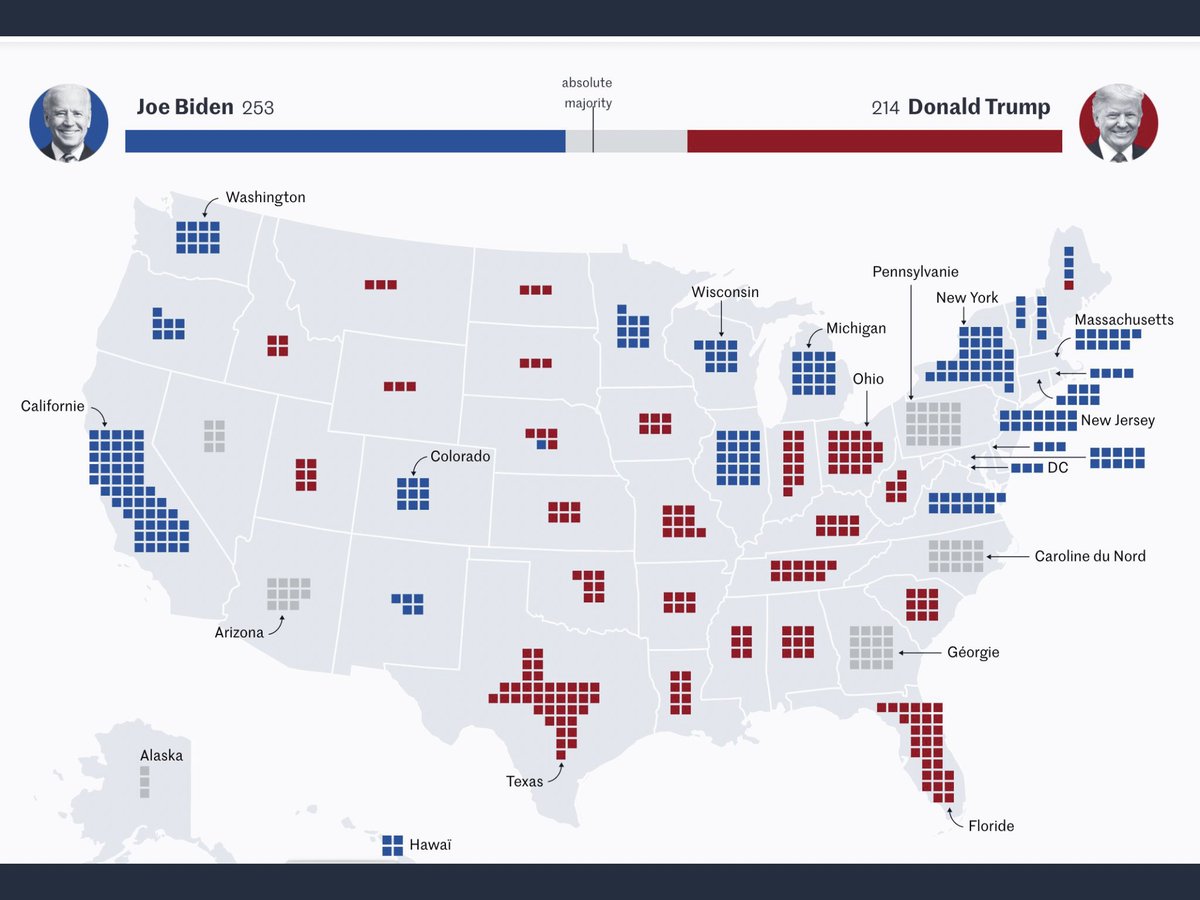 DevonESawa's tweet photo. This is the only way you should look at the electoral map https://t.co/hfpuNBfa2v