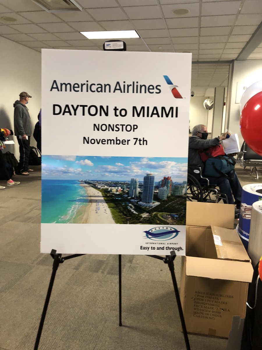 DAY_IntlAirport's tweet photo. We celebrated our first DAY to Miami flight this morning! ☀️ Want to get away? ➡️ https://t.co/7jkNSZmeRa #flydayton #dayton #Airport https://t.co/KFQbL9Z79h