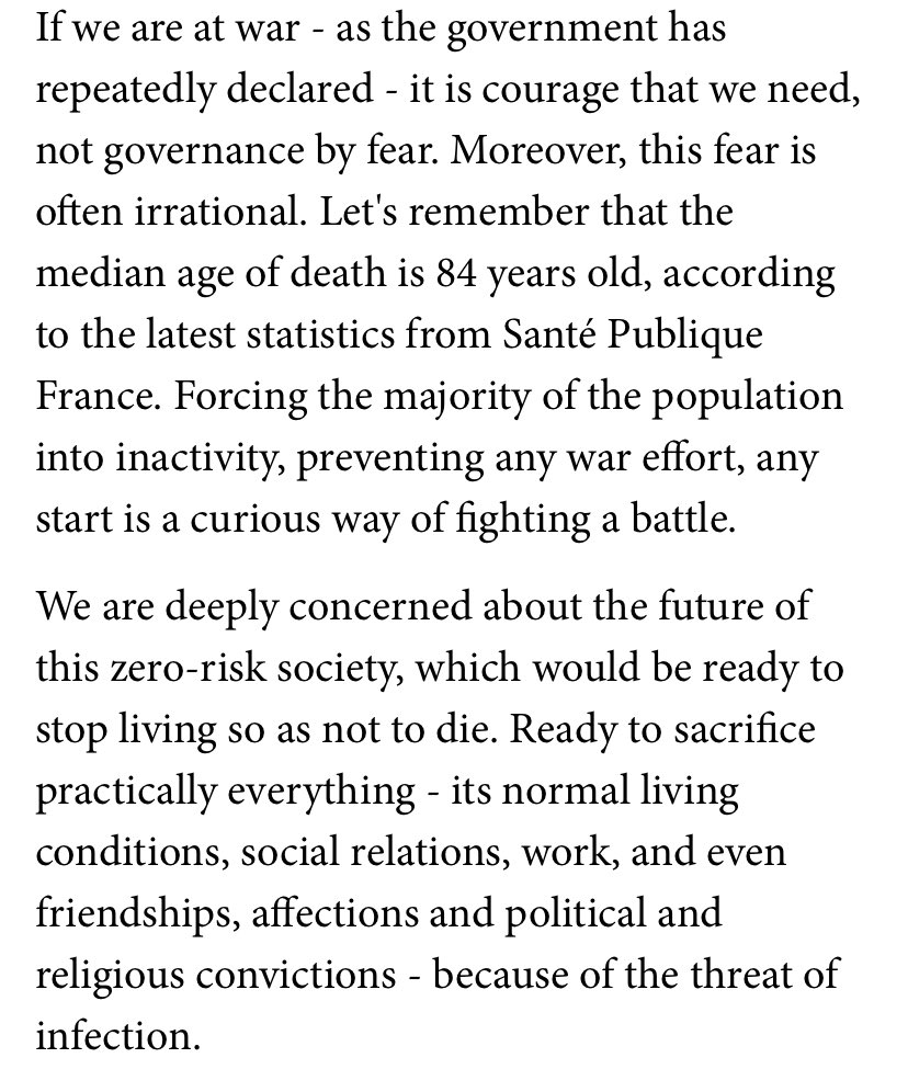 Letter by 200 French Lawyers. @shaynekrige  @stacey_rudin  @Francis_Hoar  @APRaimondo 13/n https://www.spectator.co.uk/article/libert-an-open-letter-by-200-french-lawyers-protesting-against-lockdown