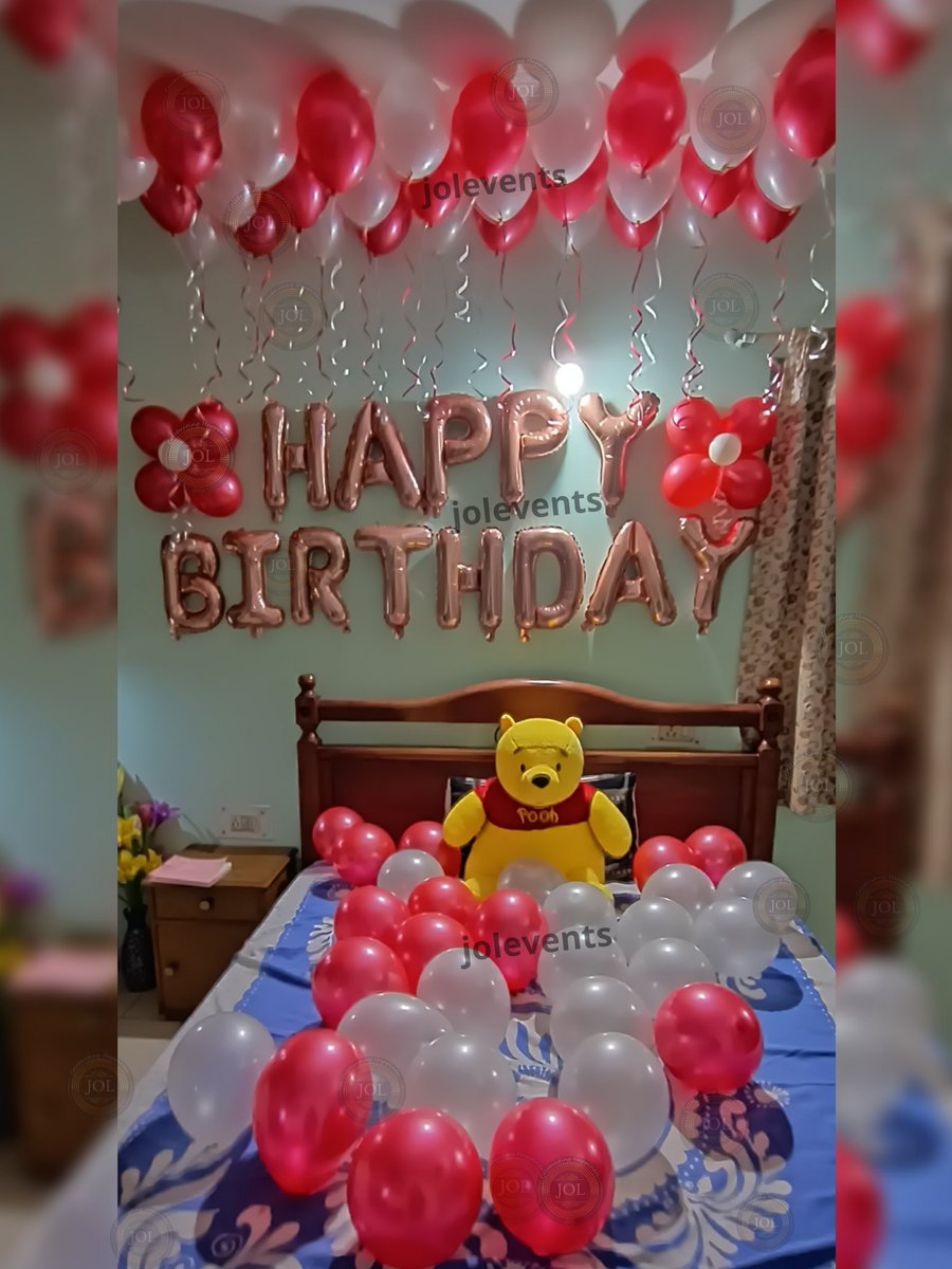 Surprise your loved ones on their birthday with beautiful balloons decoration.

#birthdaysurprise #birthdaydecoration #balloondecoration #surprisedecoration #surprisepartydecoration #anniversarysurprise #partydecorator #partydecorations #romanticdecoration #pune #jolevents