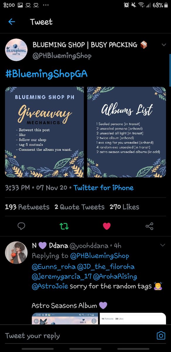 Eunns_roha's tweet photo. @PHBluemingShop #ASTRO Season Album💙
@Andengskie3
@myngjn_
@Myungshee777
@LuxRoha
@aroha_lil
#BluemingShopGA https://t.co/cWTfcTkcRJ