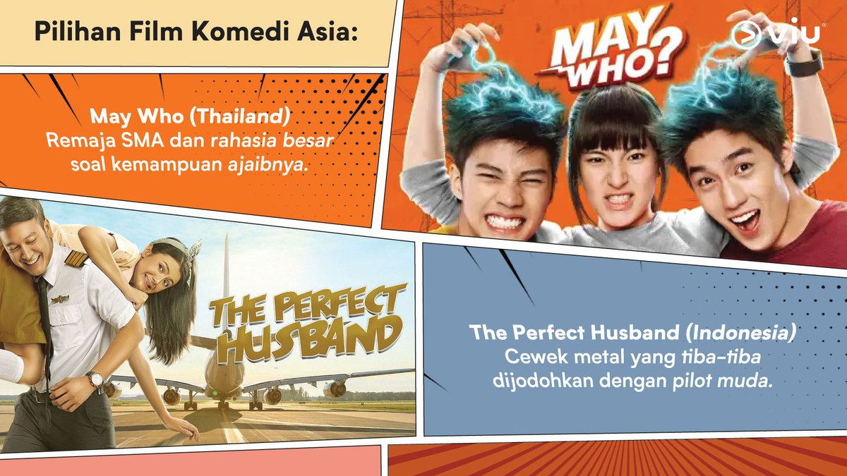 Viu_ID's tweet photo. Selamat malam minggu, Viuers!🥰
Siapa yang lagi bingung mau ngapain malam ini? Tenang, aku punya 4 rekomendasi #filmkomediAsia yang pastinya bikin gemes, ngakak, dan mood kamu happy!
Hayoo mau nonton yang mana di #Viu?🤩
#ThePerfectHusband #MayWho #TheDudeInMe #FindingMrRight https://t.co/vUJffKl7OU