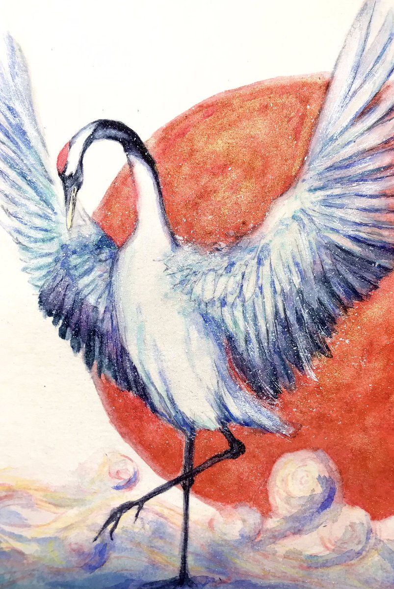 【二羽の鶴の絵画】愛の力 琳派の「鶴」‧ ‧ ‧ 