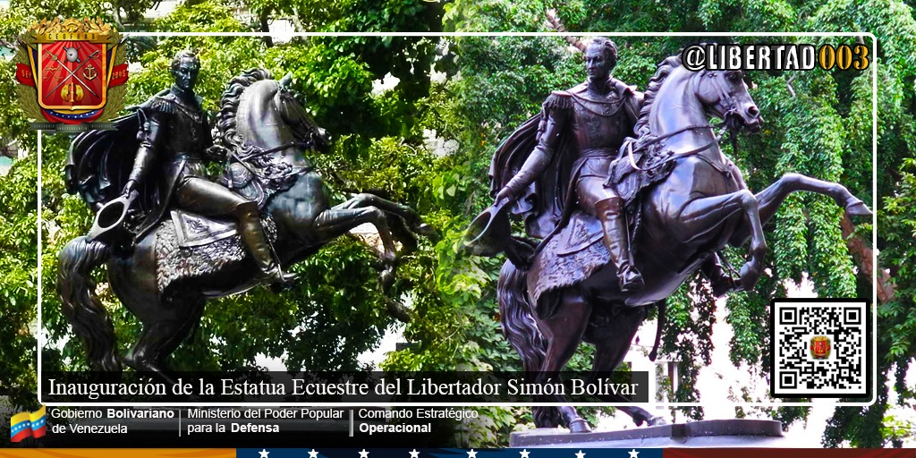 CEOFANBVE's tweet photo. 📆#7Nov|| Hace 146 años se inaugura en Caracas, la estatua ecuestre del Libertador Simón Bolívar, como muestra de gratitud ante las innumerables victorias obtenidas por la libertad e independencia de Venezuela y los pueblos latinoamericanos, ¡Viva Bolívar! #EnAlianzaProductiva https://t.co/kwAHSgMMOe