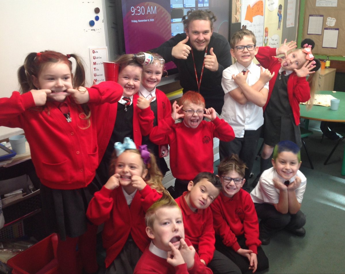 AnnWhooley's tweet photo. The wonderful children of Knotty Ash Primary (and my lovely son, TA Jack!) celebrating the first ever Doddy Day with some tattyfilarious hair styles! βHappiness!β π‘π π
#TrueVocation #ProudMum #DoddyDay #HowTickledIAm #Happiness #LaughterIsTheBestMedecine https://t.co/0IqJmQLYLW