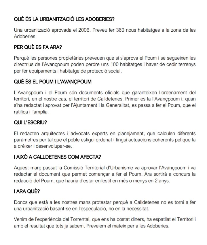CDRCalldetenes's tweet photo. Volem construir una REPÚBLICA CATALANA lliure d'especuladors. Per això diem ADOBERIES NO! Ens hi trobareu de cara!👊 ❌🦅🦅🦅🦅🦅❌
@ERC_Calldetenes 
@PDCALLDETENES 
@pobleenmarxa https://t.co/n2Wl94ouet