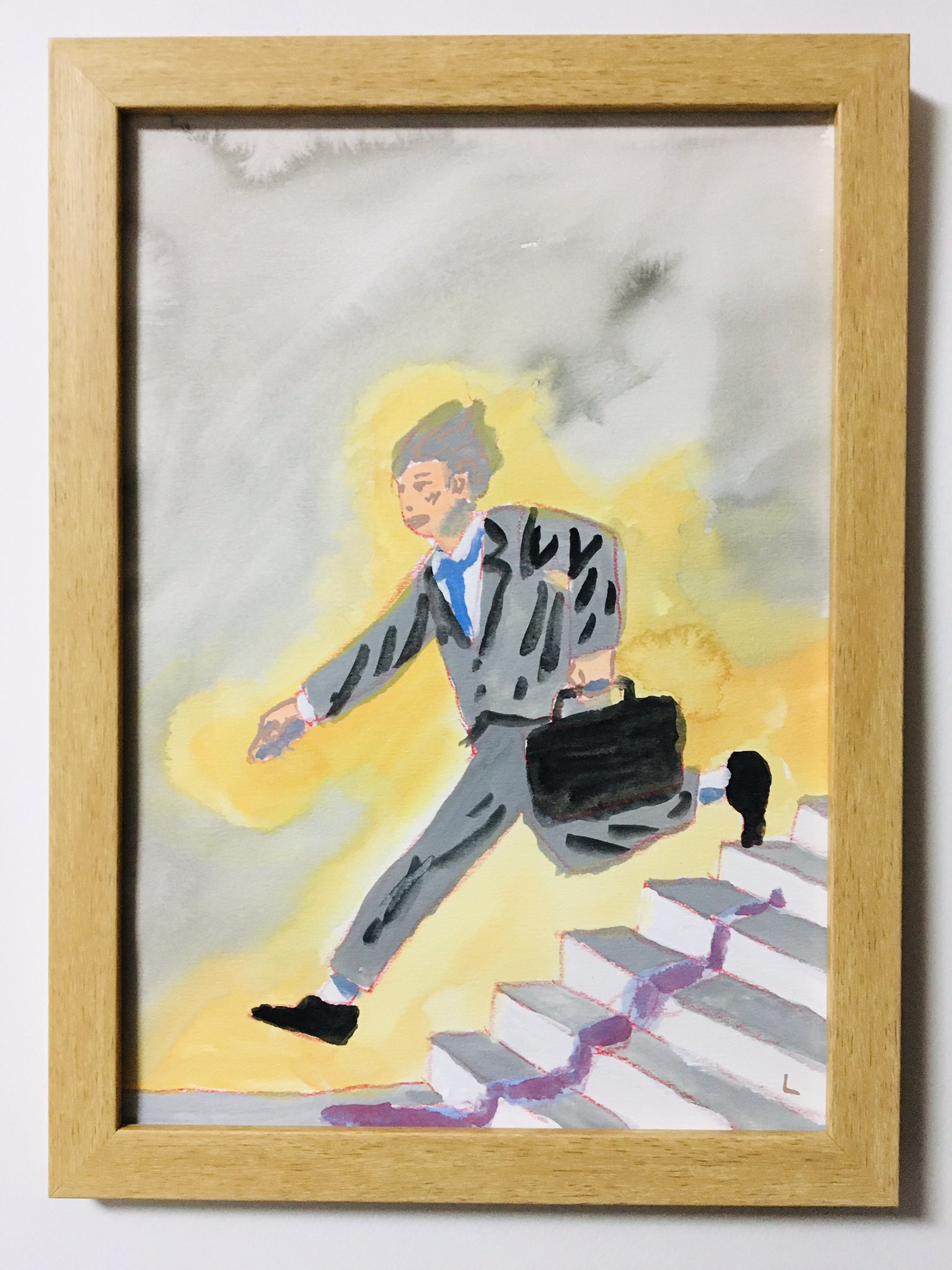 Lioncider 階段を降りる会社員 急ぐ 急ぐ Illustration Drawing Hurry Officeworker Morning Stairs Attendance Gray Image Art Colorful Acrylicpaint Picture Painting イラスト アート カラフル 絵 Lioncider 階段を降りる会社員 急ぐ 急ぐ Illustration Drawing Hurry Officeworker Morning Stairs Attendance Gray Image Art Colorful Acrylicpaint Picture Painting イラスト アート カラフル 絵