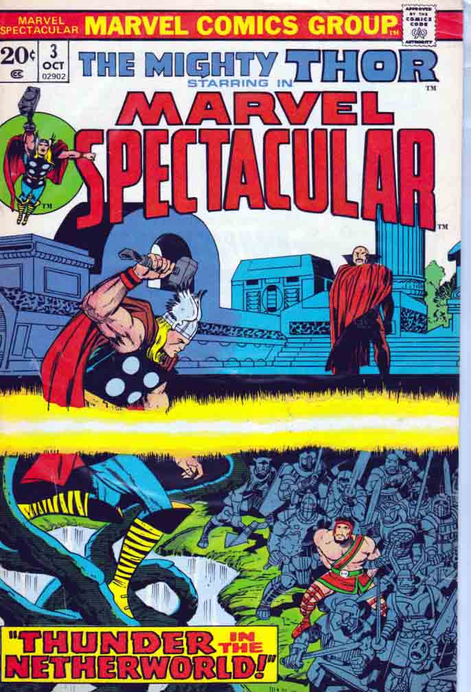 MakeMyComicRare's tweet photo. #MarvelSpectacular #3 (1973-1975) #Marvel Reprints #Thor (1962-1996 1st Series) #130. "Thunder in the Netherworld!" Part 3 of 3. Guest-starring Hercules. Story by #StanLee. Art by #JackKirby and #VinceColletta.  https://t.co/CvppsEj7sU https://t.co/PBIIKqc5pR