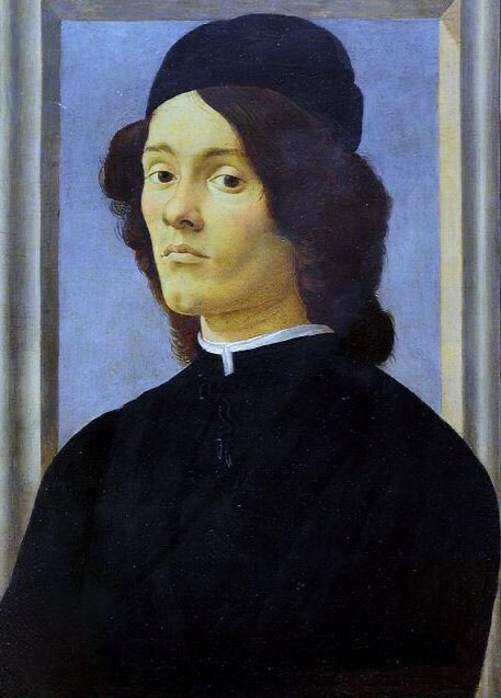 Notable too is his penchant for painting good looking lads. This is no surprise as he was believed to be gay. Portrait of a Young Man (c1470), Portrait of a Man with a Medal of Cosimo the Elder & Young Man with Red Cap (c1477)