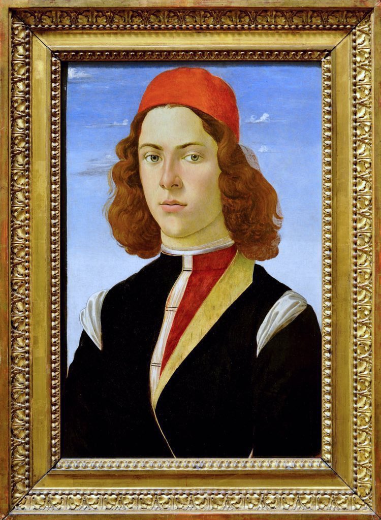 When he turns to painting his favoured young men he gives us not just beauty but also likenesses. Rarely does he combine a portrait with truth & beauty unless it’s a young man. Portrait of a Young Man (c1483, c1483 & c1485)