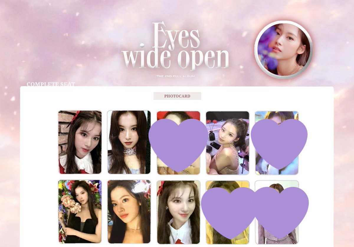 saaatann___'s tweet photo. TWICE Eyes Wide Open トレカ

譲: 画像1枚目のもの
求: すべてサナちゃん(2枚目の💜以外のもの

#twice #twiceトレカ交換　#twiceトレカ https://t.co/ElM7Boi3tw