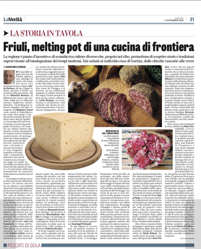 elenalizzi's tweet photo. 💙#Friuli 
..Crocevia di popoli, punto di incontro e di scambio fra culture diverse che proprio a tavola permettono di scoprire storie e tradizioni sopravvissute all’omologazione dei tempi moderni
#Pitina #RosadiGorizia #Pestat #FormadiFrant🧀 #sasaka #Montasio #Verze 
#LaVerità https://t.co/UHA0snIwMv