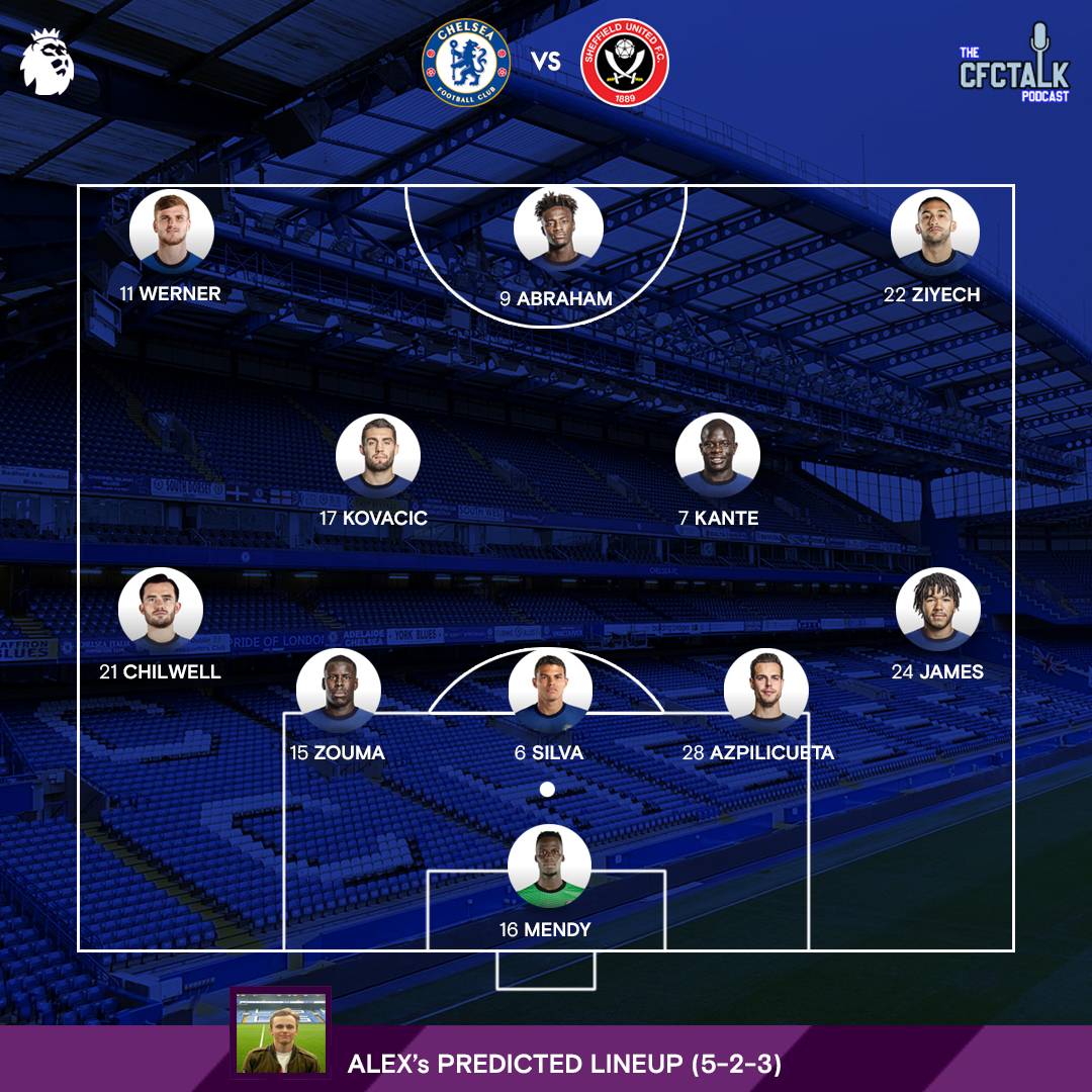 TheCFCTALKPod's tweet photo. @_alexfaulk and @MSoleja give there prediction for the Chelsea vs Shiffiled United Lineup
Do you agree with this predicition?
Comment Below
#lineupprediction #chelseavsshuffield #chelsea https://t.co/ld0pb8jheg