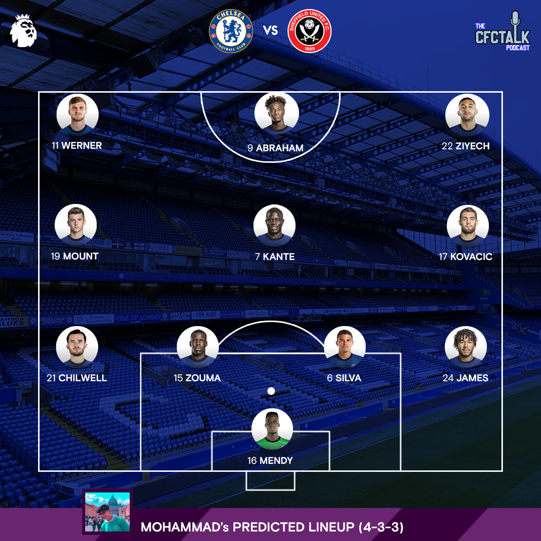 TheCFCTALKPod's tweet photo. @_alexfaulk and @MSoleja give there prediction for the Chelsea vs Shiffiled United Lineup
Do you agree with this predicition?
Comment Below
#lineupprediction #chelseavsshuffield #chelsea https://t.co/ld0pb8jheg