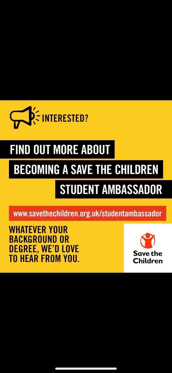AmnestyQUB's tweet photo. A brand new student ambassador scheme for @savechildrenuk organised by @JasonBunting27 is being setup at QUB!! Go check out below if you’d like to get involved!!

https://t.co/RPD4aH6Inc https://t.co/9XpiFCufaQ