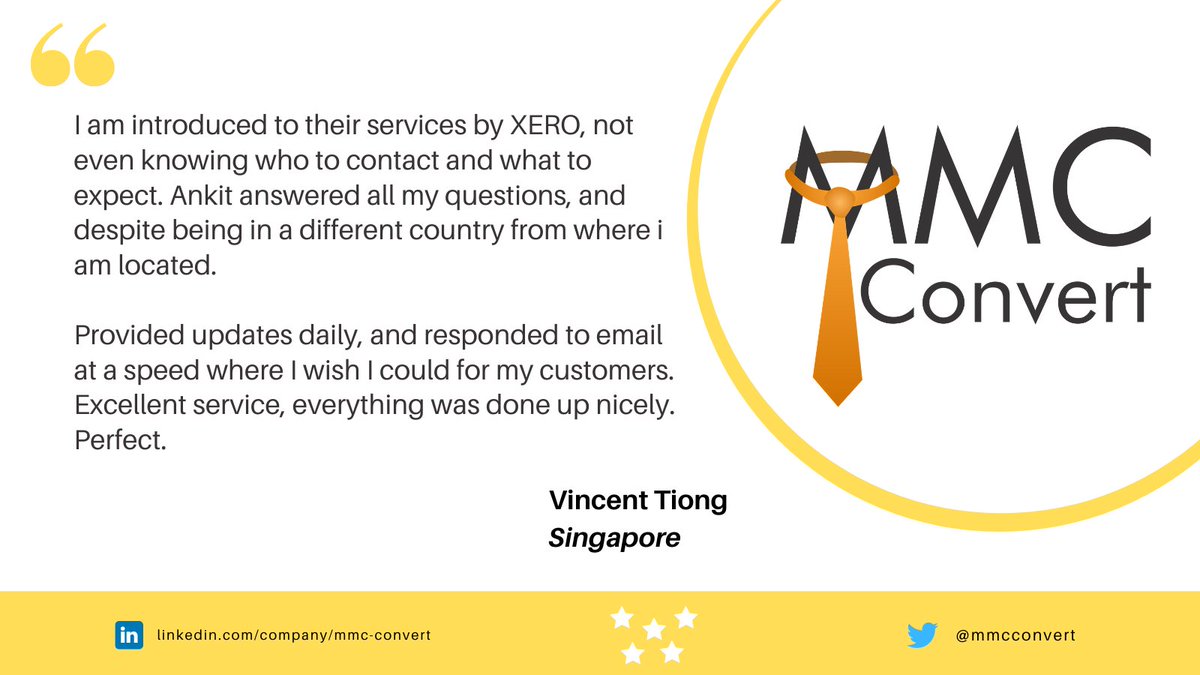mmcconvert's tweet image. Thanks, Vincent Tiong, for sharing your 5-star rating on Google Review. We are glad that u trusted MMC Convert with your conversion from Sap B1 to Xero. Once again, thank u for choosing MMC Convert for data migration
#xero #xeroconversion #mmcconvert