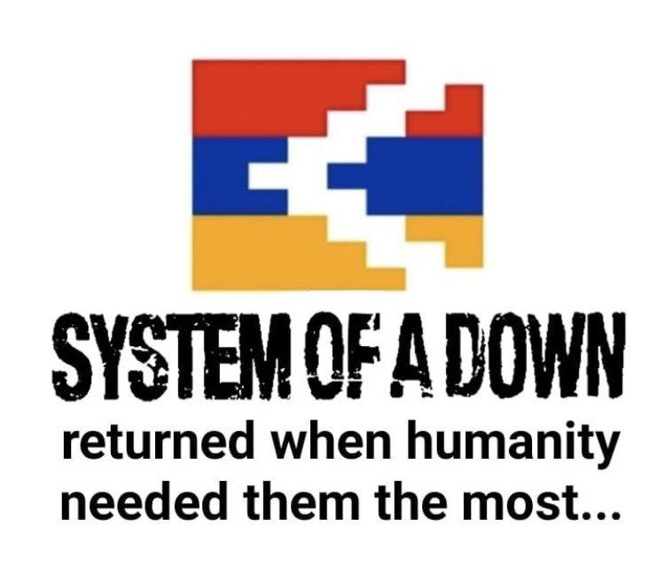 ChristineEMan's tweet photo. #SystemOfADown #PeaceForAmenians https://t.co/Y8couHeMXY