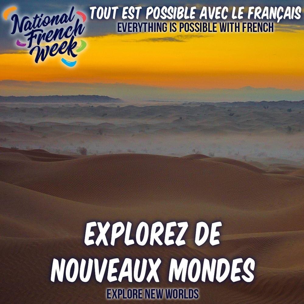EXPLORE NEW WORLDS like the desert landscapes of Tunisia where Star Wars and many other films were shot. (Photo by Sz. Marton on Unsplash) #nfw #nfw2020 #toutestpossible #everythingispossible American Association of Teachers of French #aatf #french #learnfrench #tunisia #tunisie