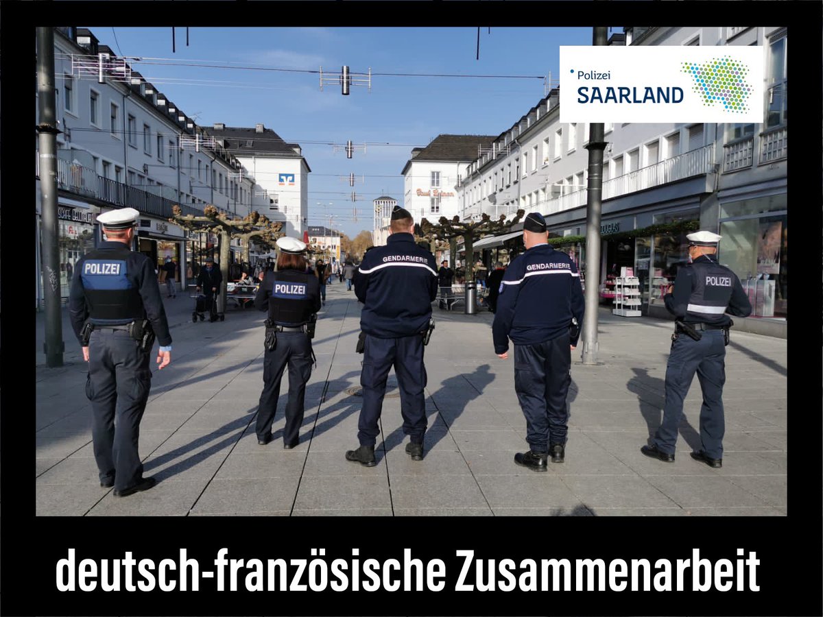 Die #PolizeiSaarland legt viel Wert auf die deutsch-französische Zusammenarbeit. Derzeit sind wir zusammen in #Saarlouis unterwegs. Heute Mittag geht es mit unseren französischen Kolleg*innen zur gemeinsamen Kontrolle nach Frankreich! #8geben #Coronakontrollen