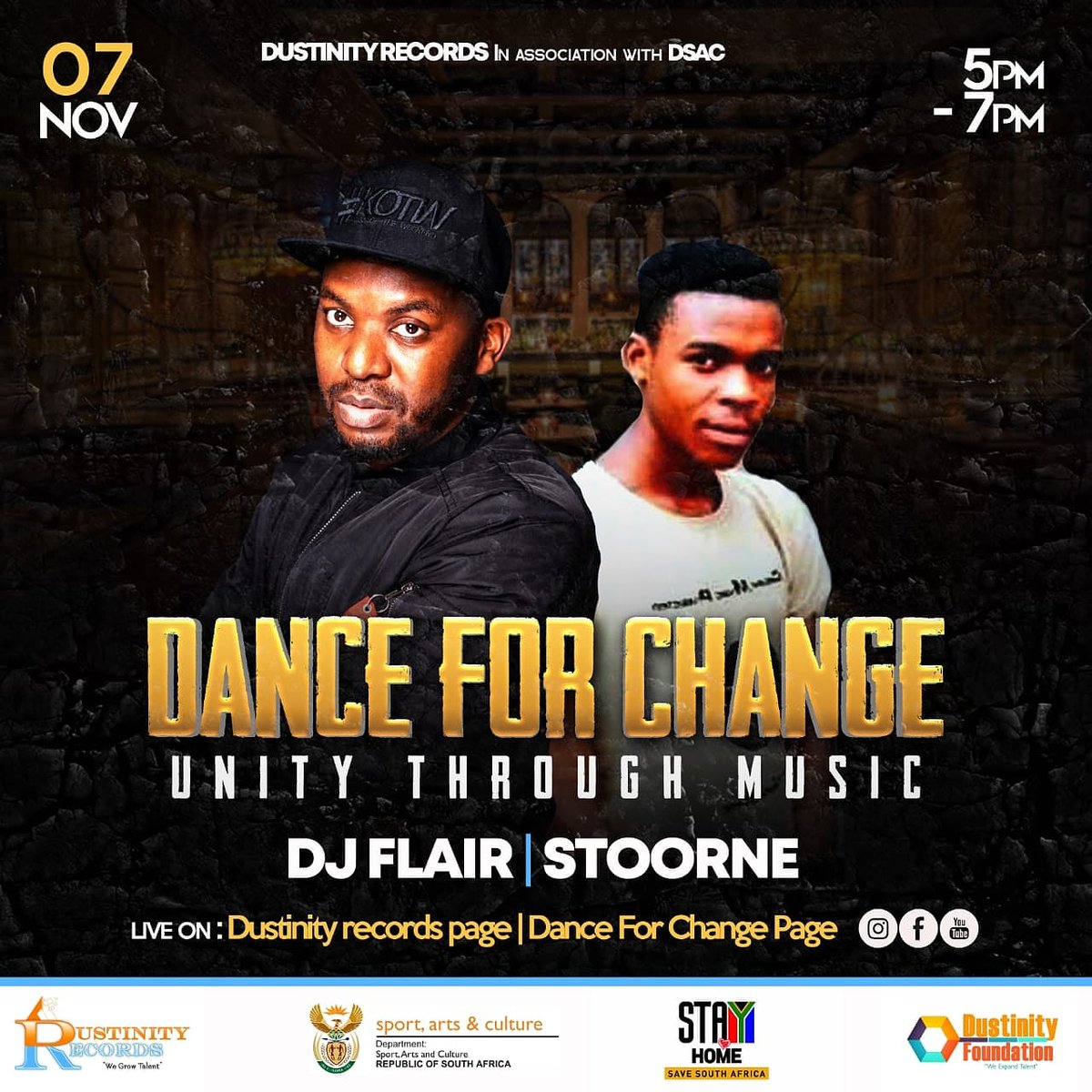 djdulaz's tweet photo. Dustinity Records in Association with @SportArtsCultur brings u #Dance for Change Live stream this coming Saturday for Episode 3 via our social pages: dustinity records &amp; Dance For Change https://t.co/vE35LbPZGV