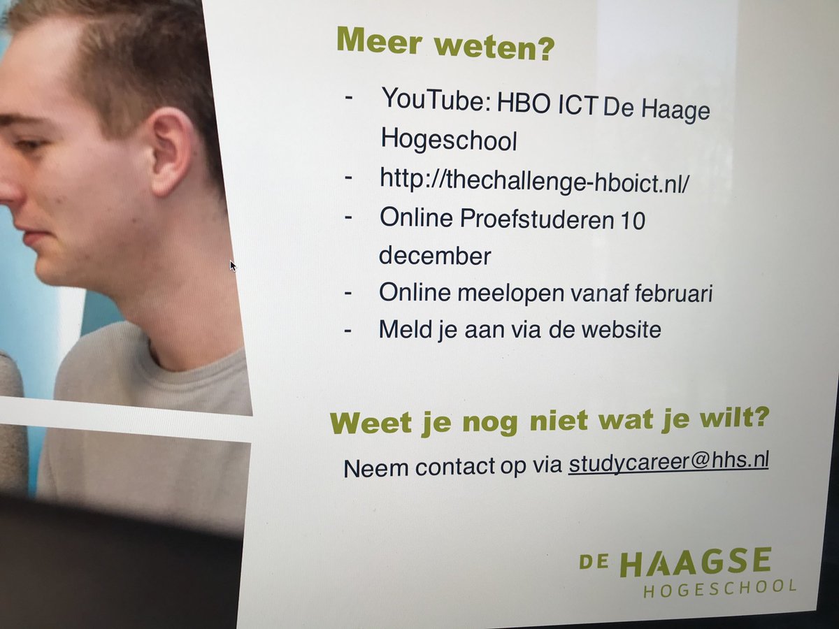 Vandaag open dag bij de Haagse. Studiekiezers, docenten en studenten samen online in gesprek over onze mooie opleidingen en de toekomst kansen die onze studies bieden.