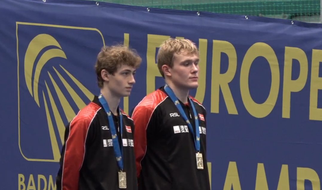 BadmintonTalk's tweet photo. #EJC2020 - Men's Doubles

🥇🇩🇰William Kryger Boe/Mads Vestergaard
🥈🇷🇺Egor Kholkin/Georgii Lebedev
🥉🇩🇪Kilian Ming-zhe Maurer/Matthias Schnabel
🥉🇷🇸Sergej Lukic/Mihajlo Tomic https://t.co/yJwAFvKJGv