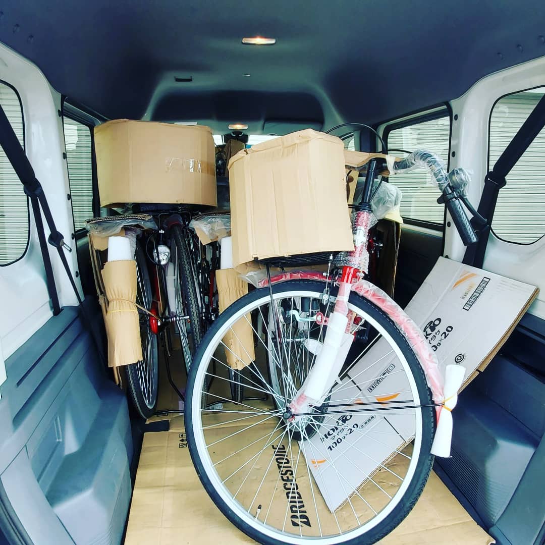 ダイシャリン古川 チームフラーヴ ヴュー ホンダのn Van凄いね 自転車 ５台載せられた 積み方上手くやればもう1台いけるかな ホンダ Nvanのある生活 自転車 自転車のある生活 自転車のある風景 自転車のある日常 えぬばん 配達 T