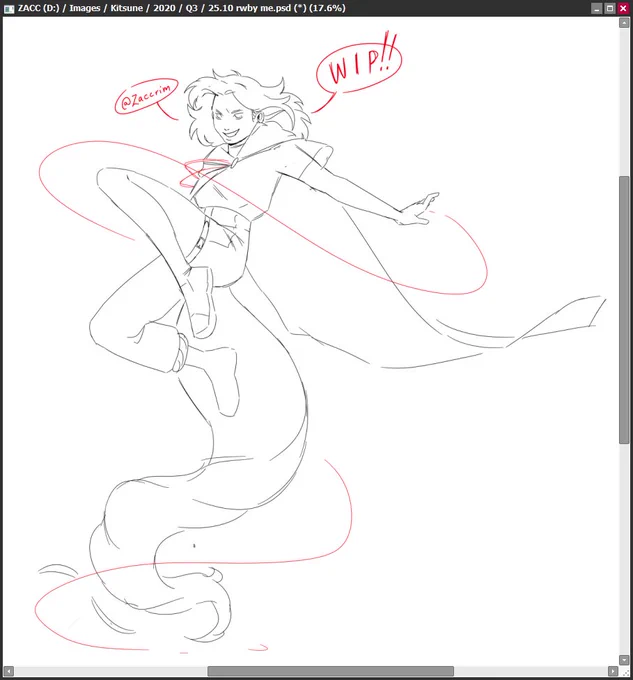 Just a Wip of my rwby sona! :) 