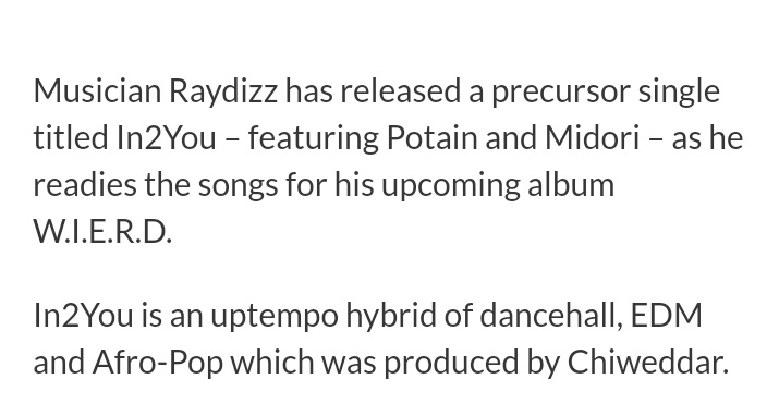 shumbakadzi_zim's tweet image. Raydizz ~ #In2You

Catch it on
youtu.be/ZezHLzxX2tM