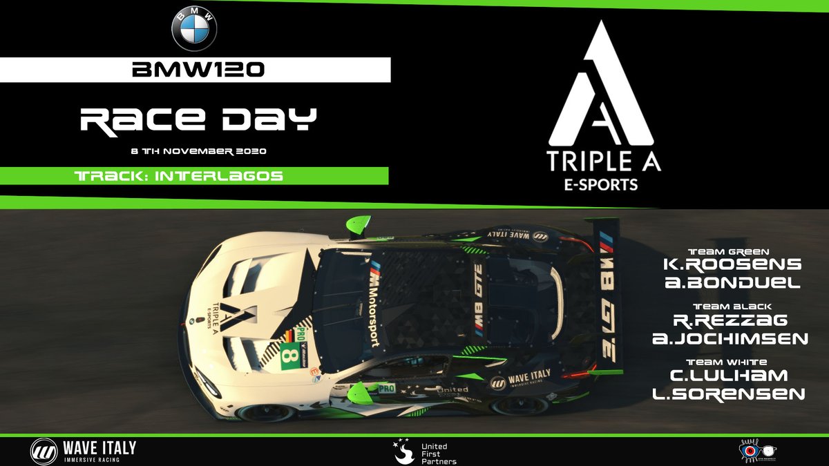 esports_triple's tweet image. ▶️ We are ready for BMW 120 tomorow on iRacing !
#WaveItaly  #eyerespect #unitedfirstpartners