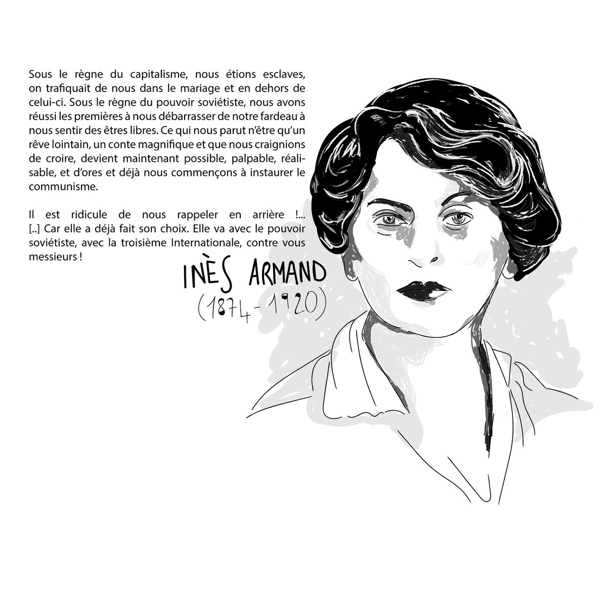 Noradebs's tweet photo. Inès Armand, militante française elle deviendra une dirigeante bolchévique; membre du Comité exécutif du parti et de la section féminine du Comité central ( Le Zhenotdel) qu’elle préside de 1919 à décès. https://t.co/zP1N2E3eAc