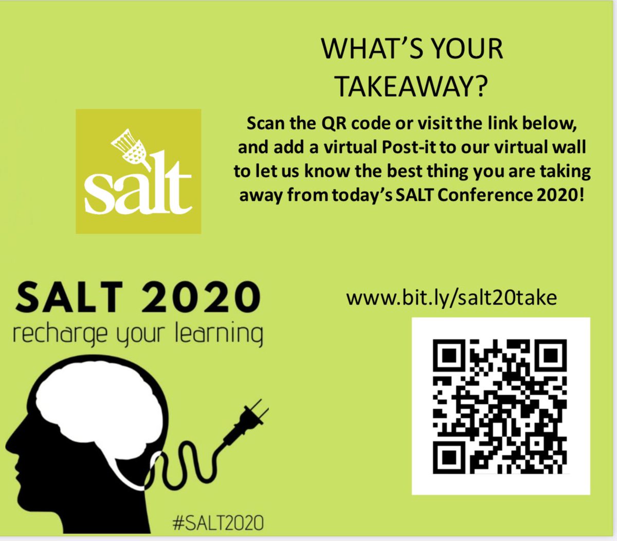 SALTLANGS's tweet photo. We cannot thank all of our attendees and presenters enough! Another successful conference #SALT2020. We hope youβve been inspired and been able #RechargeYourLearning. Please remember to scan the QR - your feedback and takeaways are so important to us π₯°π€© https://t.co/eO8wuJXb8G