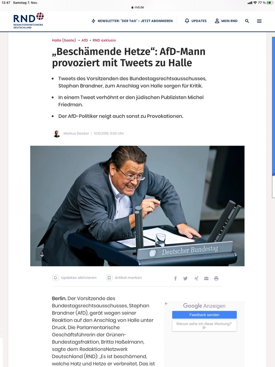 GFriendsysco's tweet photo. @Hartes_Geld Hallo, Jetzt schreiten wir zur Tat!

Das ZDF unterstützt nachweislich Tweets eines nachweislich zu Hass und Hetze aufstachelnden Accounts. Wir werden dagegen nun vorgehen. Das Internet ist kein rechtsfreier Raum. Schönen Tag noch.
@morgenmagazin @ZDF #ZDF
https://t.co/W4LiuxtVfx https://t.co/gp8Y3d1rRi