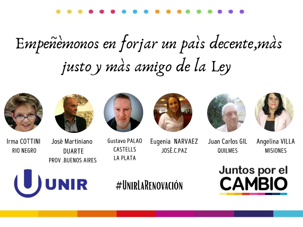 unir_lacosta's tweet photo. UNIR trabaja desde todo el país para fortalecer a JxC  @JuventudUnirArg
@maximacaluse
@unirbuenosaires
@unirPinamar
@unirprovsantafe
@Unir_CABA
@DiputadoAsseff @vdluna
@jmartinianoduar
@unirmardelplata
@UnirSantaCruz
@unirsanmartin
@ituzaingounir
@unirrionegro
@difusionunir https://t.co/RjIlxs9STC
