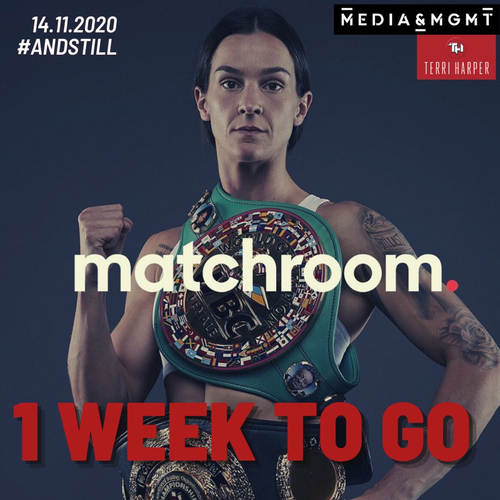 TerriHarper96's tweet photo. One week to go 🥊🙌🏽
Who’s watching?
#andstill #harperthanderz
#mediamgmt #believeandachieve #womensboxing #property #investing #newbuild #housedevelopment #citadel #mediamgmt #TripleS #believeandachieve #matchroomboxing @media_mgmt_ https://t.co/2mBAhTE4jg