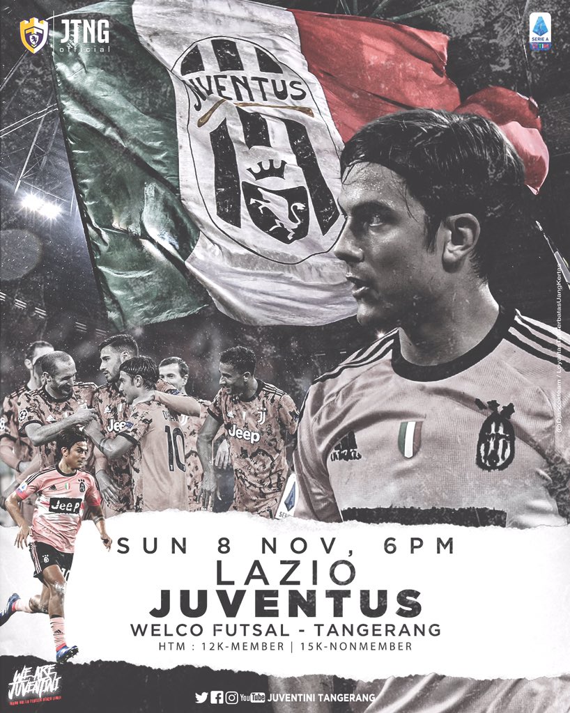 juventini_TNG's tweet photo. Grande Partita
Lazio x Juve
#FinoAllaFine
#ForzaJuve
#LazioJuve
#JuventiniTangerang
#Nonbar https://t.co/BCgOIAuxcR