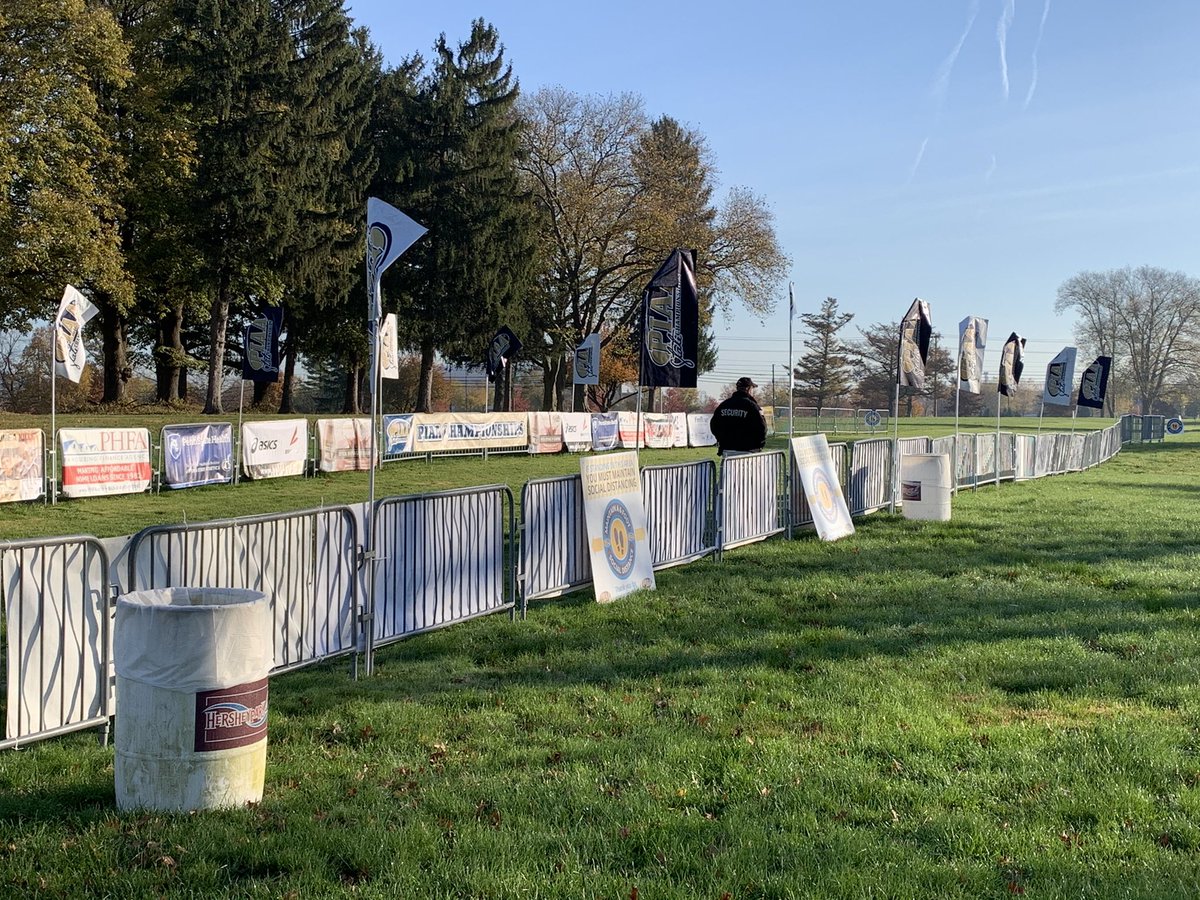 PennTrackXC's tweet photo. Good morning from Hershey’s Parkview Course! It’s the PIAA State Championships!

First race goes off at 9am and then every 15 minutes after that. Follow along all day for updates! https://t.co/nGQpca61jw