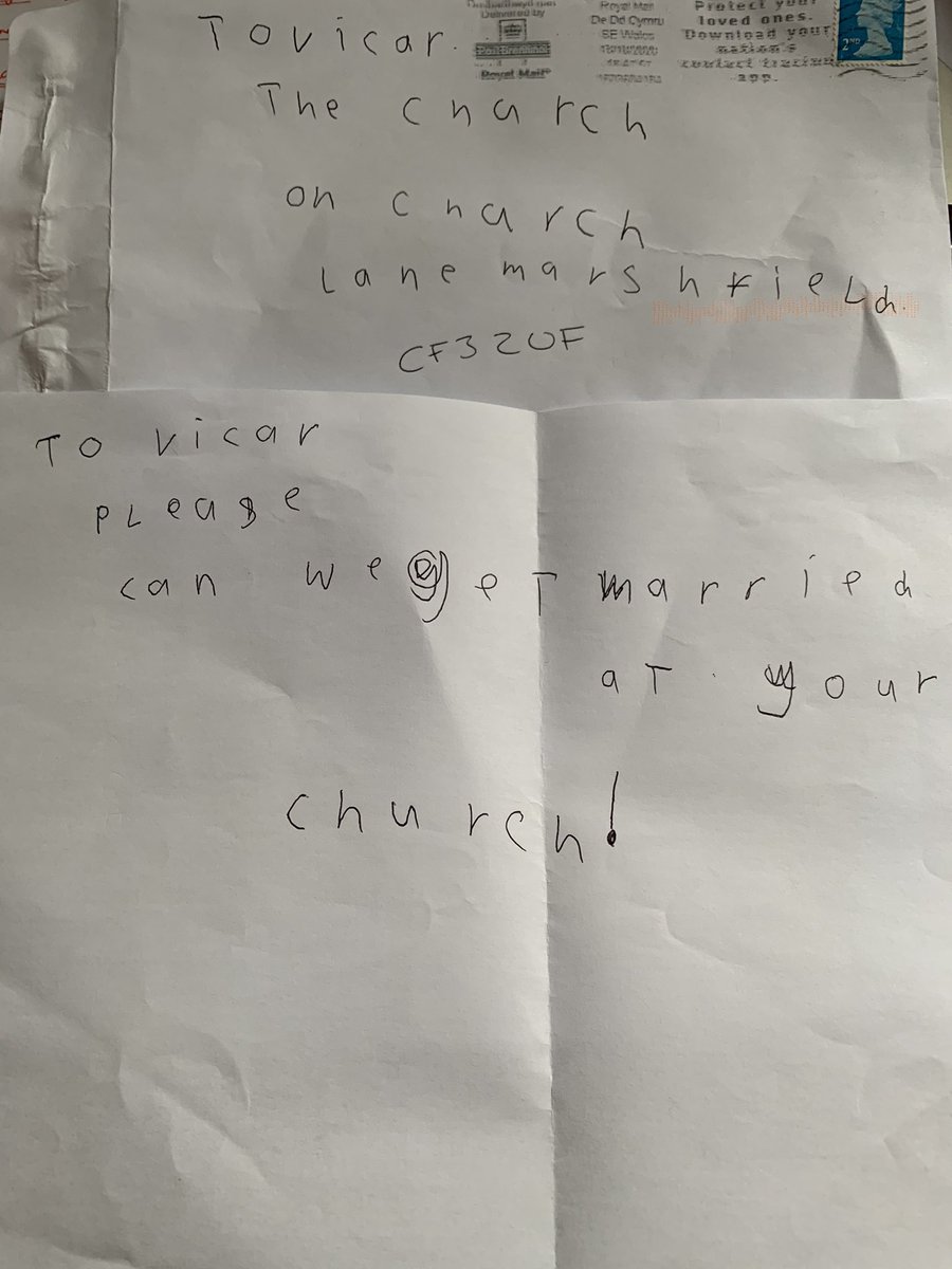 frjrconnell's tweet photo. I think the author of this anonymous letter might need to wait a few years before I can take their wedding! https://t.co/DBY2J9ieuv