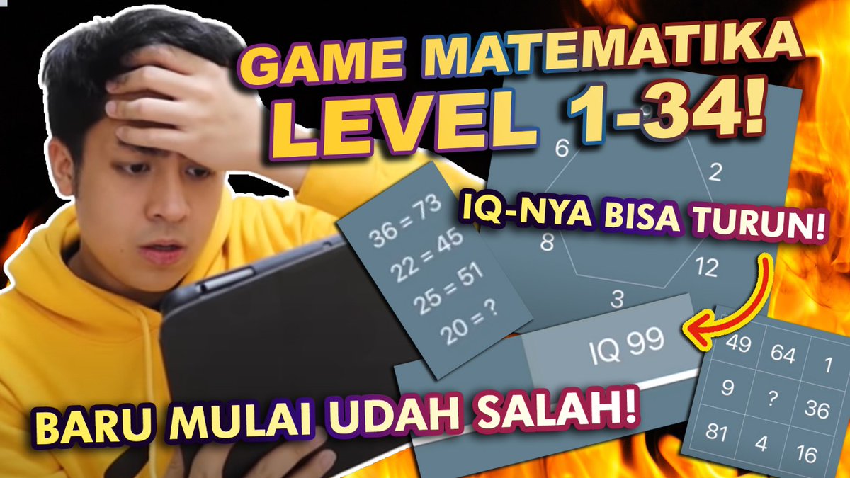 JeromePolin's tweet photo. CHALLENGE GAME MATEMATIKA BARU! IQNYA BISA TURUN!? https://t.co/EVsjpFMH3Y selamat menonton! https://t.co/g82fzFP5zG