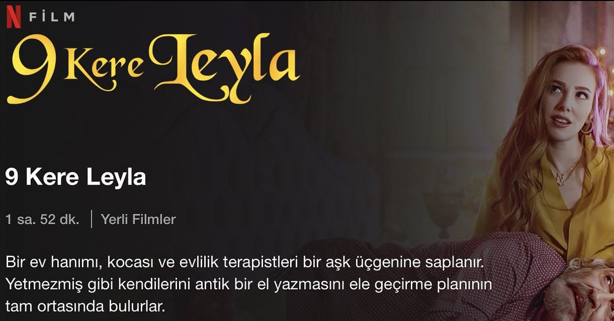 9Kereleyla on December 4th on Netflix
#Netflix #netflixturkiye 
#ElçinSangu  #Nergis
 #9kereleyla #Dokuzkereleyla 
#HalukBilginer
#Demetakbağ #ezelakay